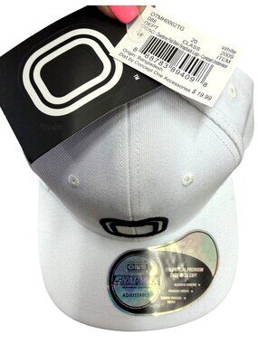 Overtime Flat Brim Snapback Hat In White Adjustable NWT
